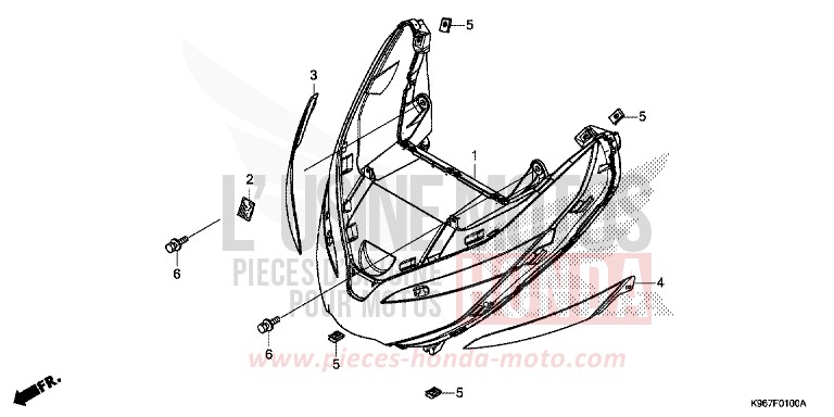 HEADLIGHT for PCX 125 PEARL SPLENDOR RED (R369) from 2019